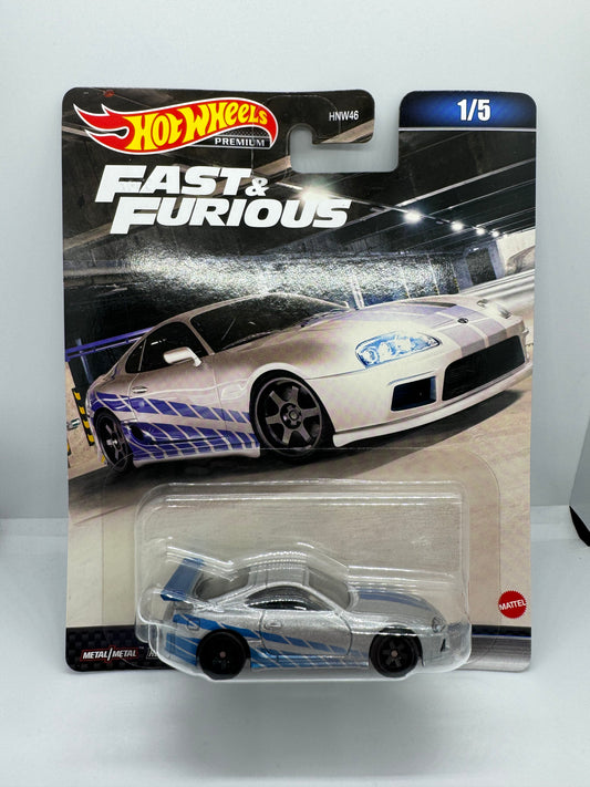 Hot Wheels Premium - Toyota Supra Silver - Fast & Furious