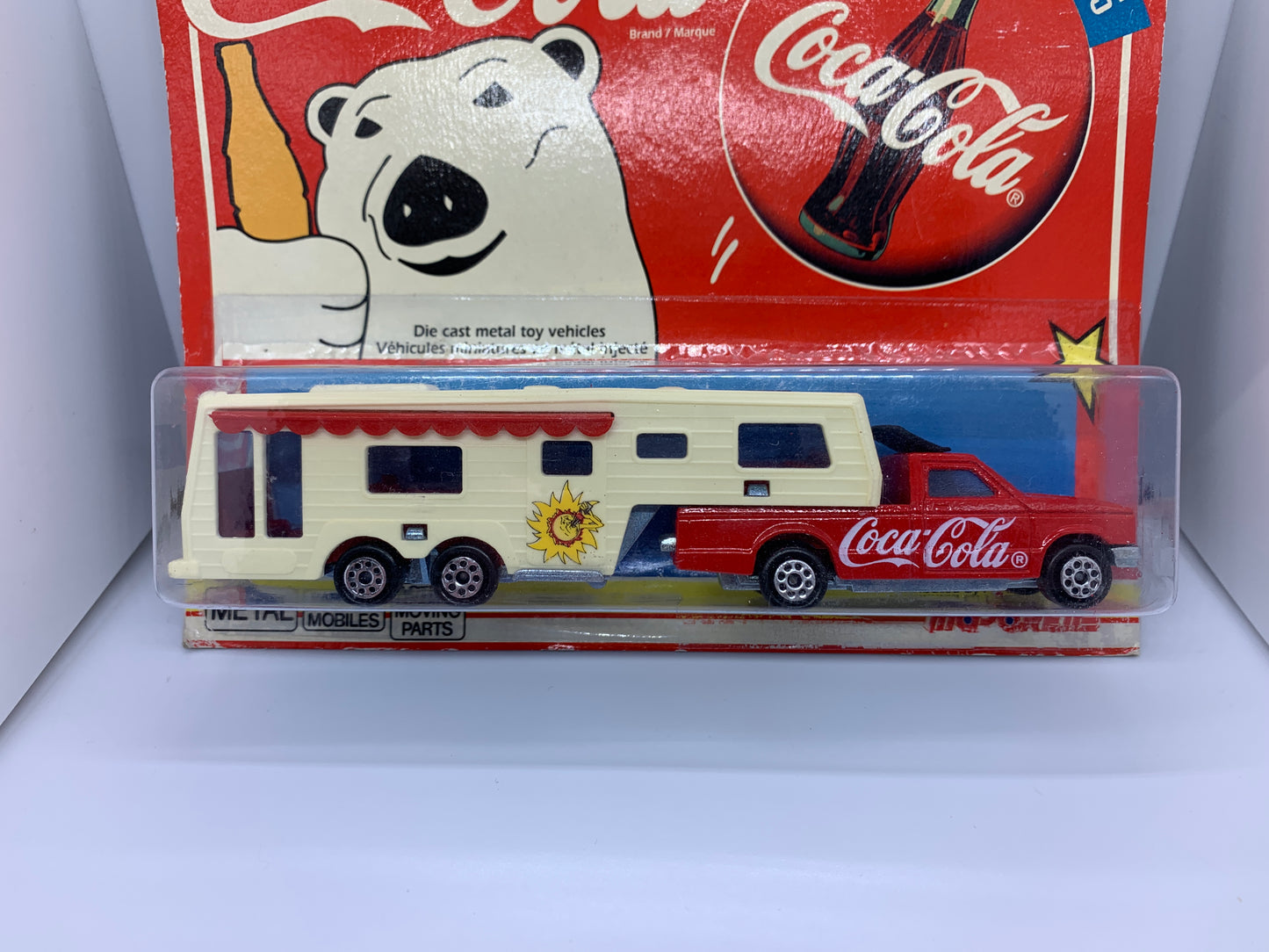 Vintage Majorette - Camping Car Deluxe And Caravan Coca Cola - Damaged