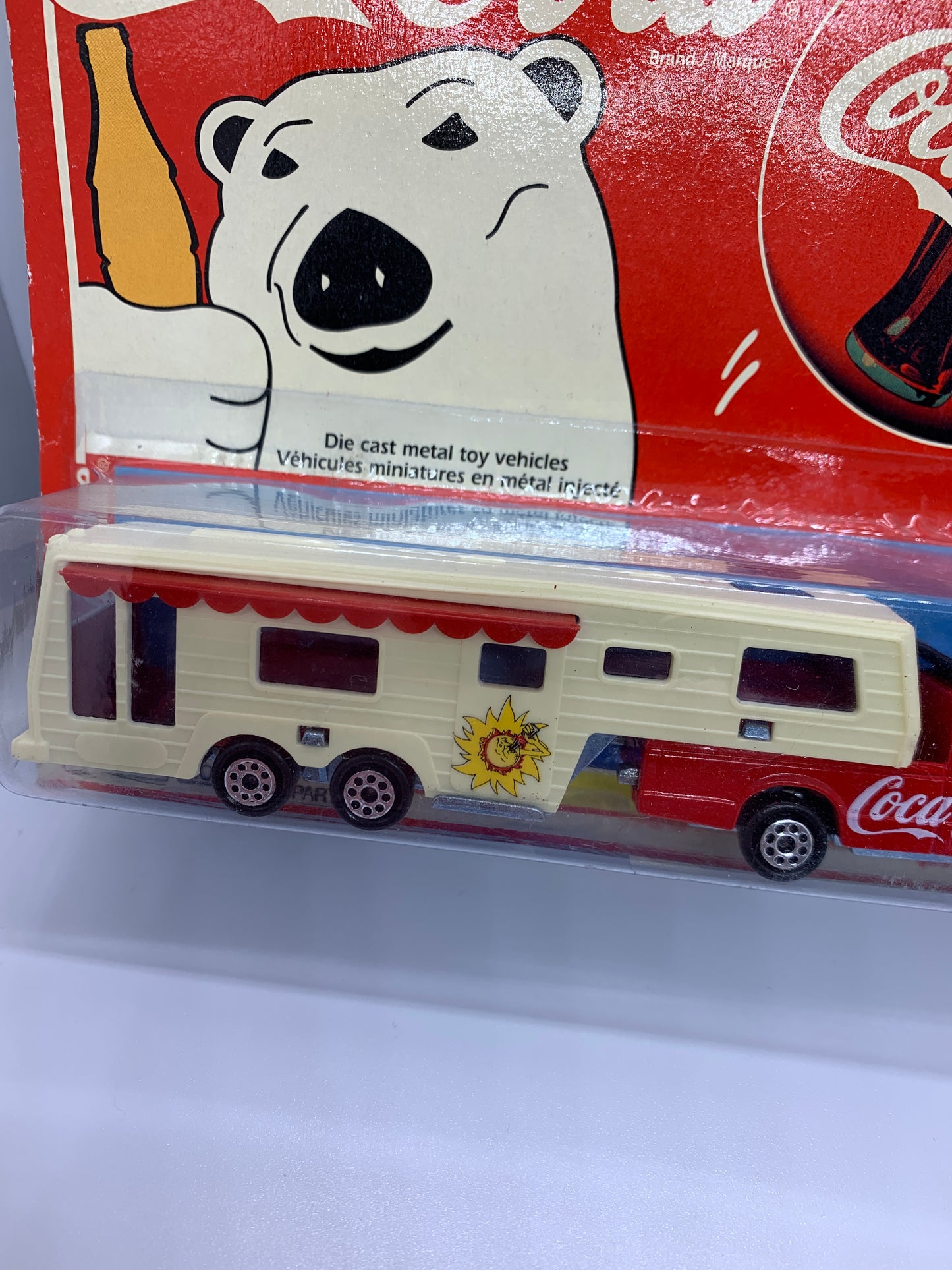 Vintage Majorette - Camping Car Deluxe And Caravan Coca Cola - Damaged