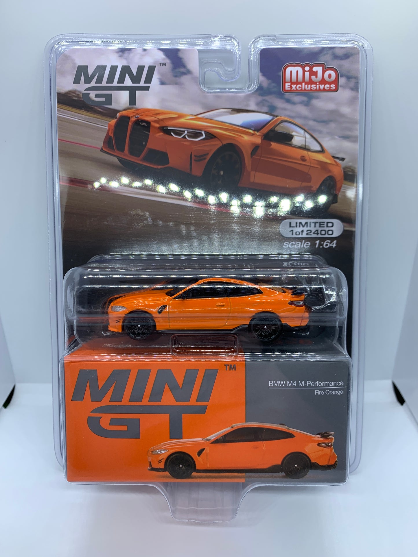 MINI GT - BMW M4 M-Performance Fire Orange - Display Blister Packaging