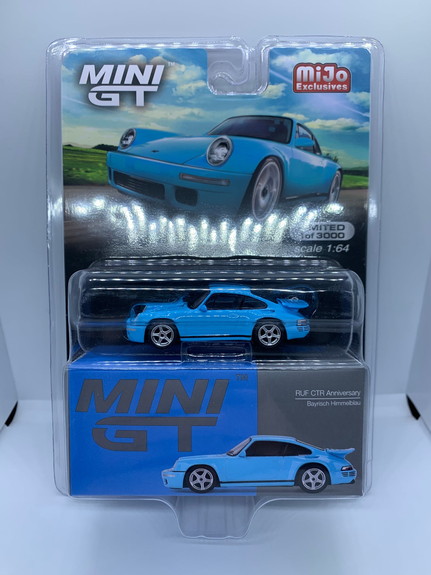 MINI GT - RUF CTR (Porsche 911 930) Blue - Display Blister Packaging