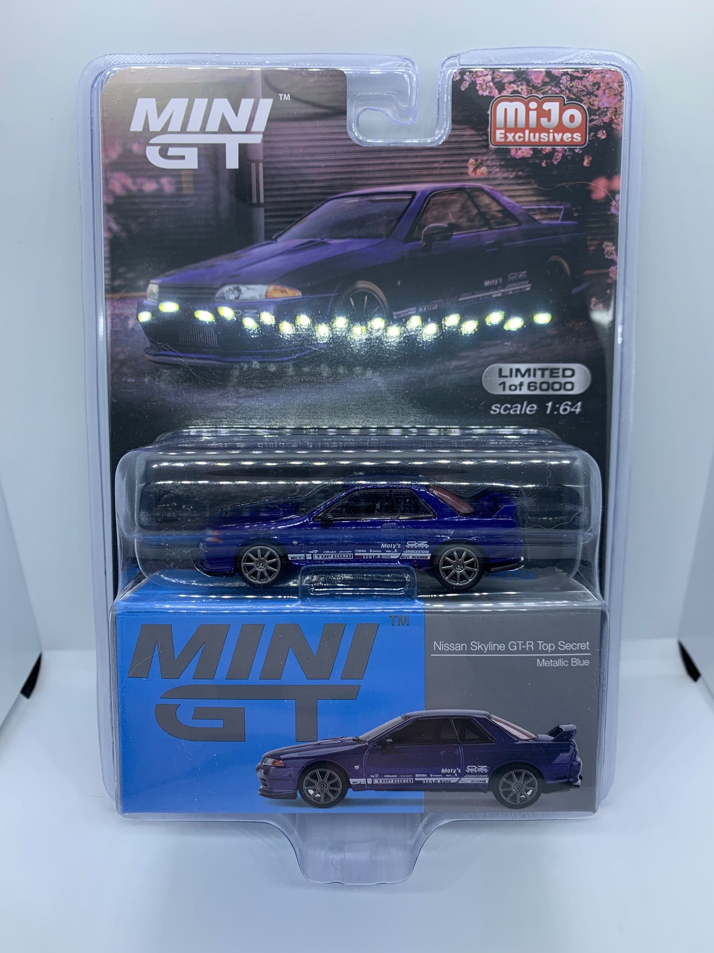 MINI GT - Nissan Skyline GT-R R32 Top Secret Blue - Display Packaging