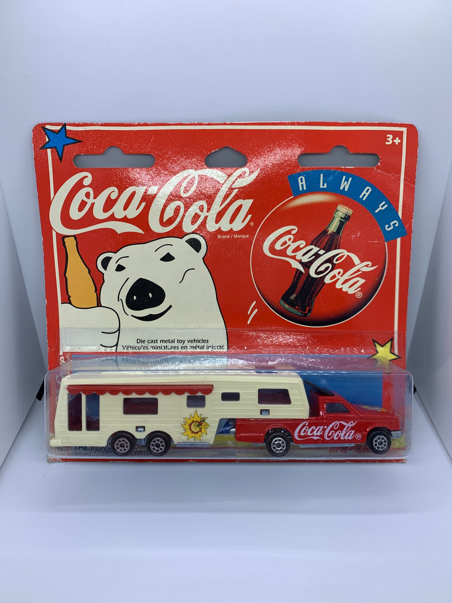 Vintage Majorette - Camping Car Deluxe And Caravan Coca Cola - Damaged