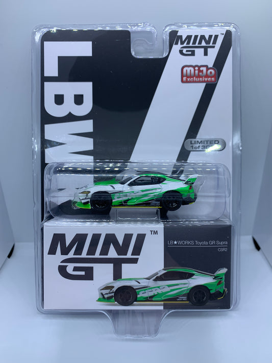 MINI GT - Toyota GR Supra LB Works CSR2 - Display Blister Packaging