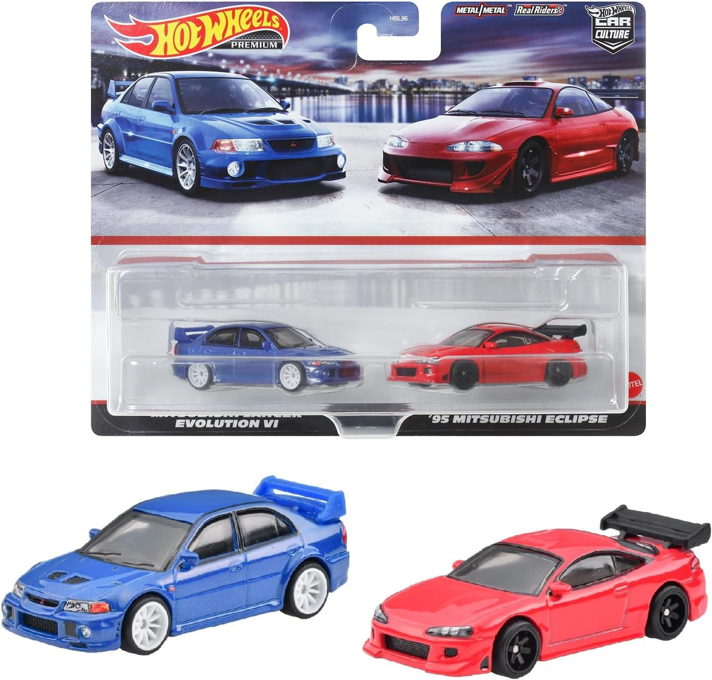 Hot Wheels Premium 2-Pack - Mitsubishi Lancer Evo VI & Eclipse