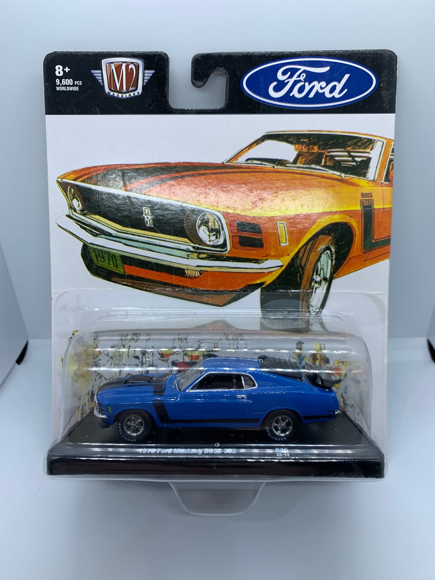 M2 Machines - 1970 ‘70 Ford Mustang Boss 302 Blue - Blister Pack