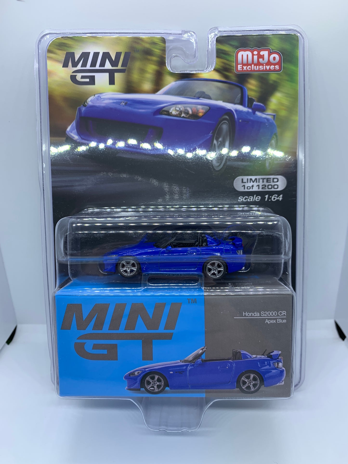 MINI GT - Honda S2000 CR Apex Blue - Display Blister Packaging
