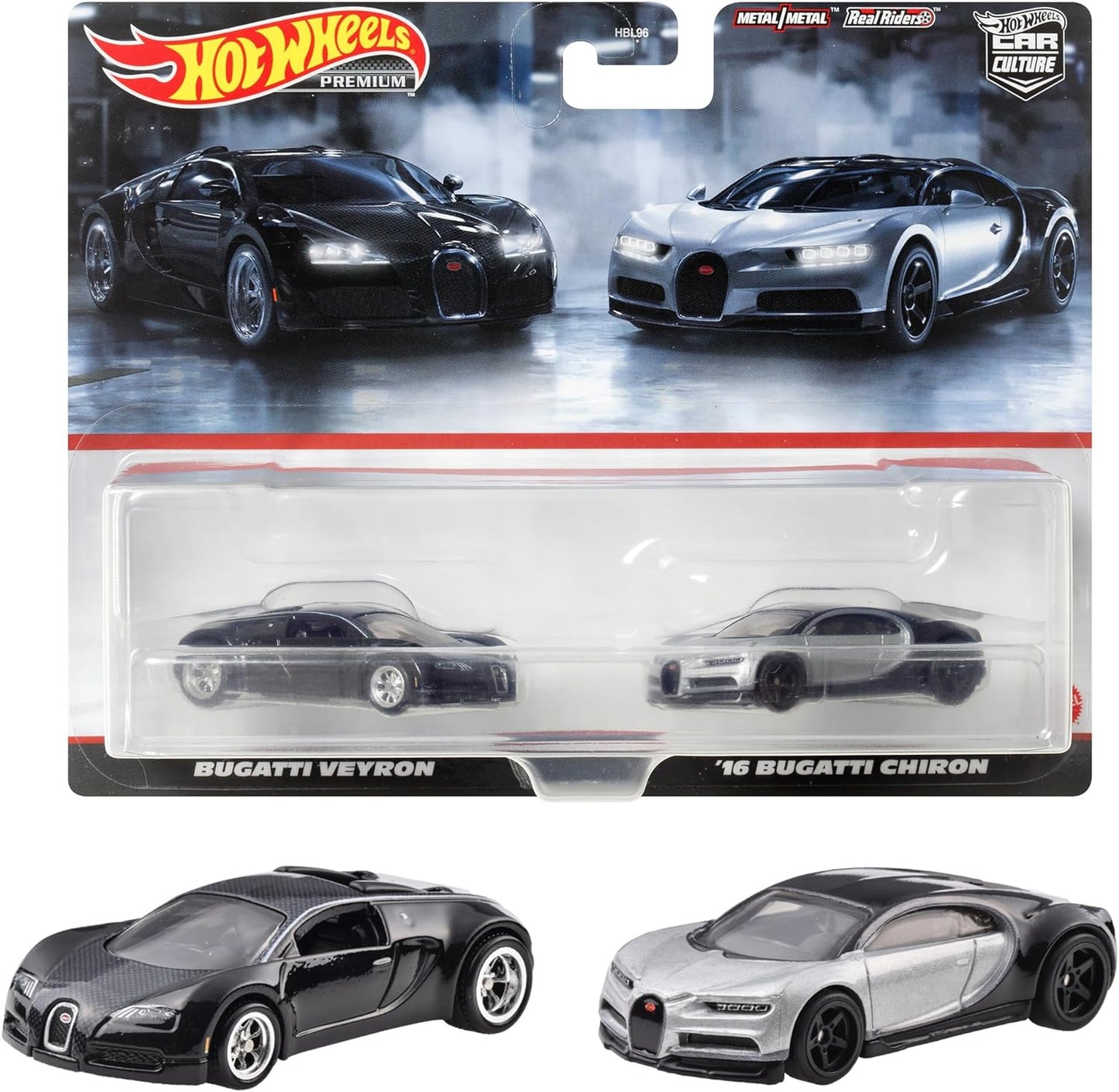 Hot Wheels Premium 2-Pack - Bugatti Veyron & Chiron