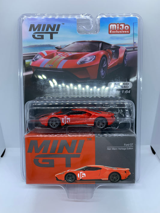 MINI GT - Ford GT Alan Mann Heritage Ed - Display Blister Packaging