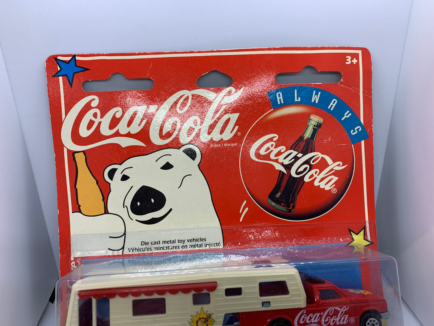 Vintage Majorette - Camping Car Deluxe And Caravan Coca Cola - Damaged