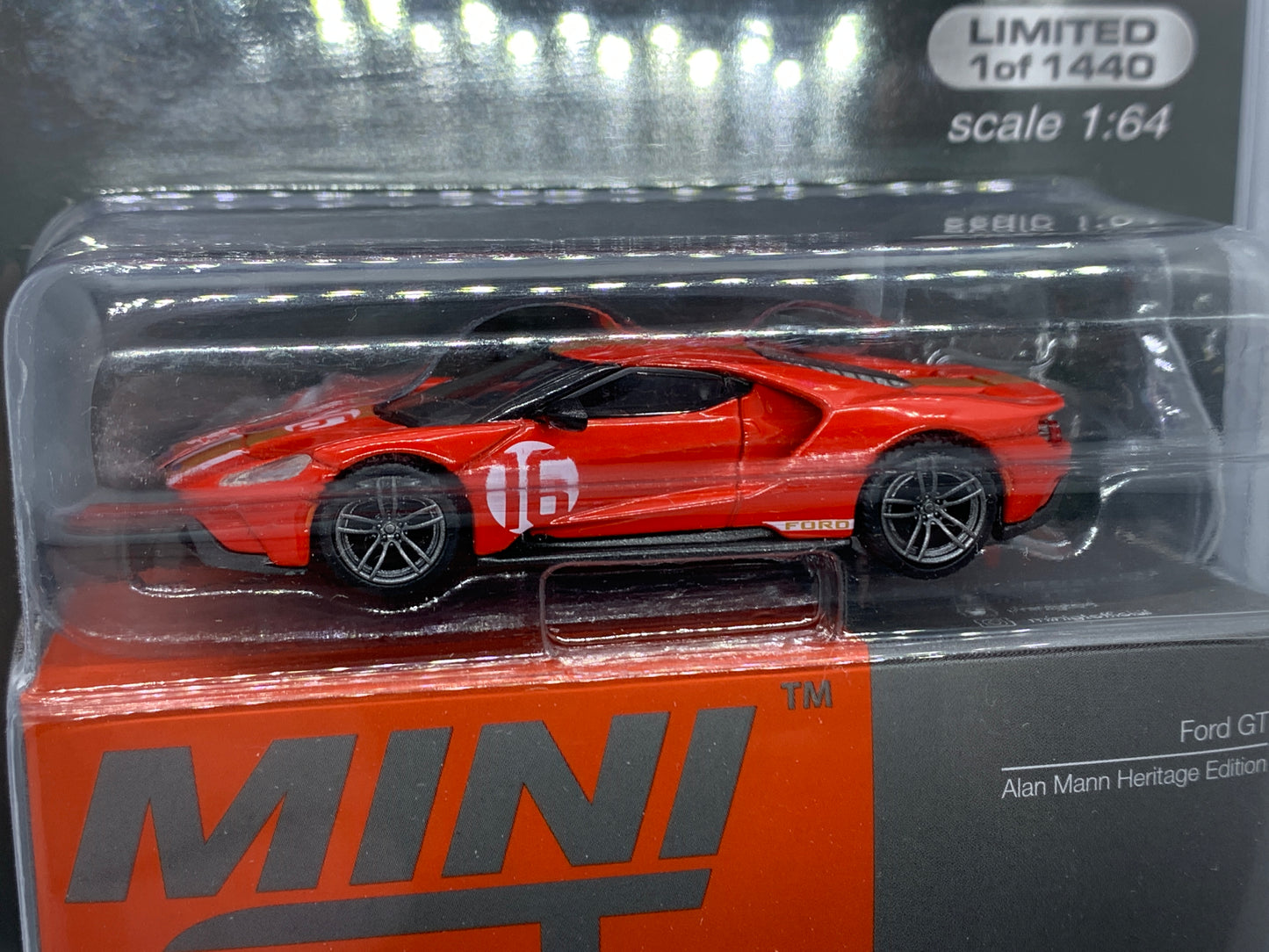 MINI GT - Ford GT Alan Mann Heritage Ed - Display Blister Packaging