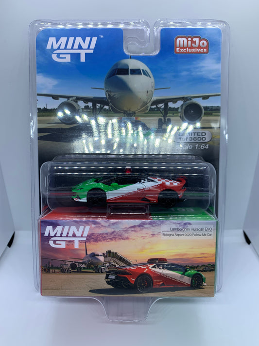 MINI GT - Lamborghini Huracan EVO Follow-Me Safety Car Display Packaging