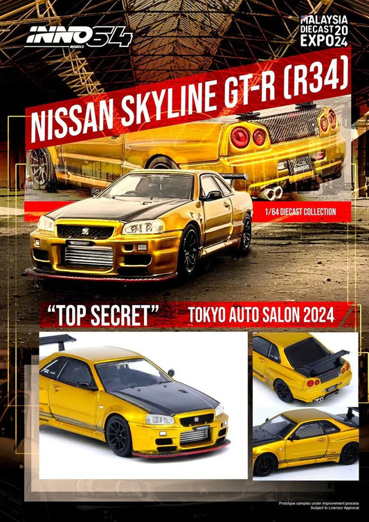 PRE-ORDER - INNO64 - Nissan GT-R R34 Top Secret Malaysia Diecast Expo