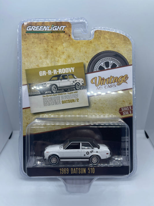 Greenlight - Datsun 510 White - Vintage Ad Cars