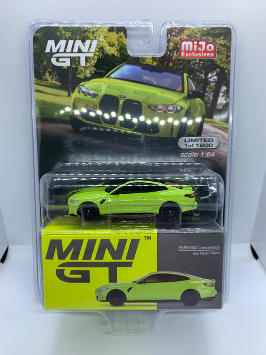 MINI GT - BMW M4 Competition San Paulo Yellow - Display Blister Packaging