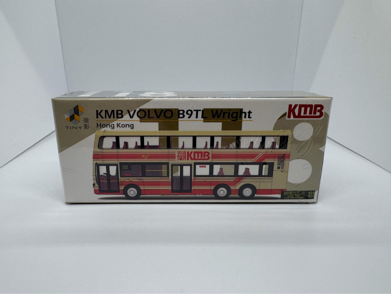Tiny Toys - KMB Volvo B9TL Wright Beige/Red - 1:110 - #118