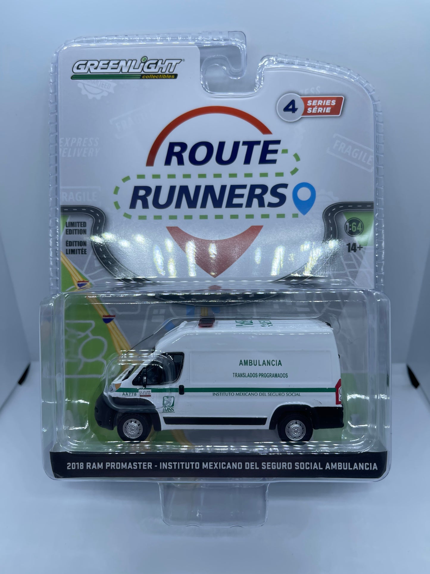 Greenlight - 2018 Dodge RAM Promaster Box Mexican Ambulance - Route Runners