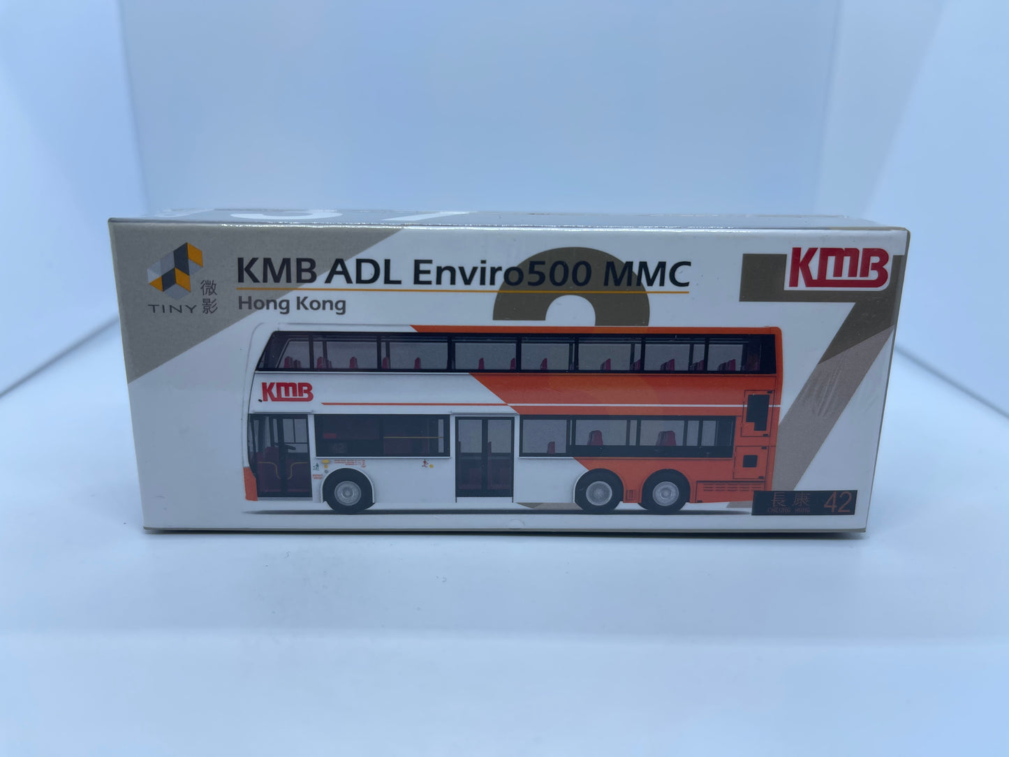 Tiny Toys - KMB ADL Enviro500 E500 MMC Bus Orange/White - 1:110