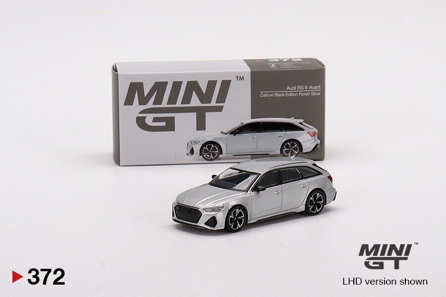 MINI GT - Audi RS 6 Avant Carbon Black Edition Florett Silver