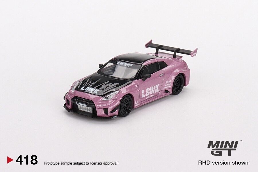 MINI GT - LB WORKS Nissan GT-R R35 Type 2 Passion Pink R35 GT-R (RHD)
