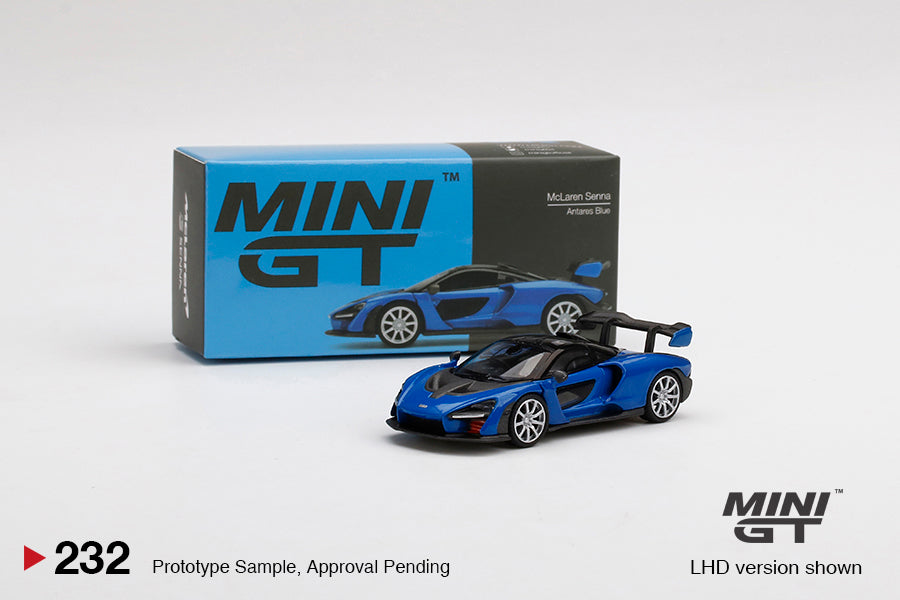 MINI GT - McLaren Senna Antares Blue (RHD)